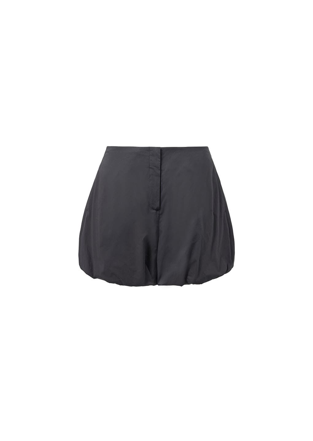 cotton volume shirring shorts, charcoal