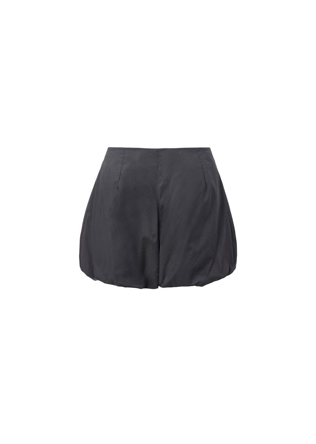 cotton volume shirring shorts, charcoal