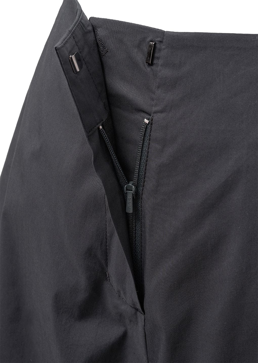 cotton volume shirring shorts, charcoal