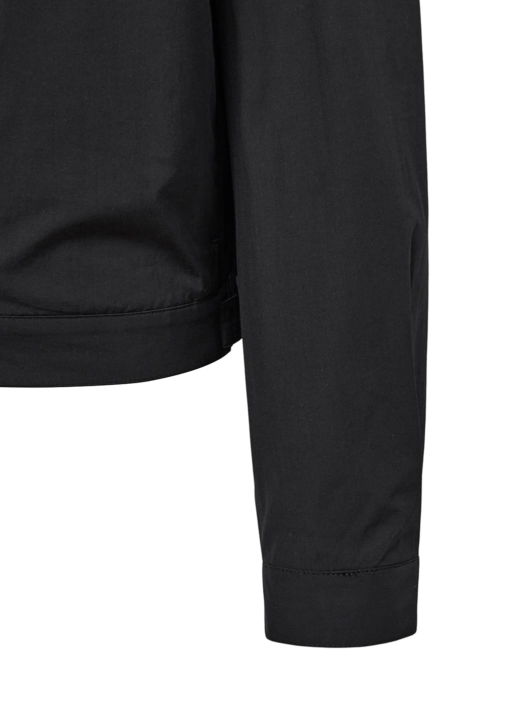 cropped zip-up jumper, black
