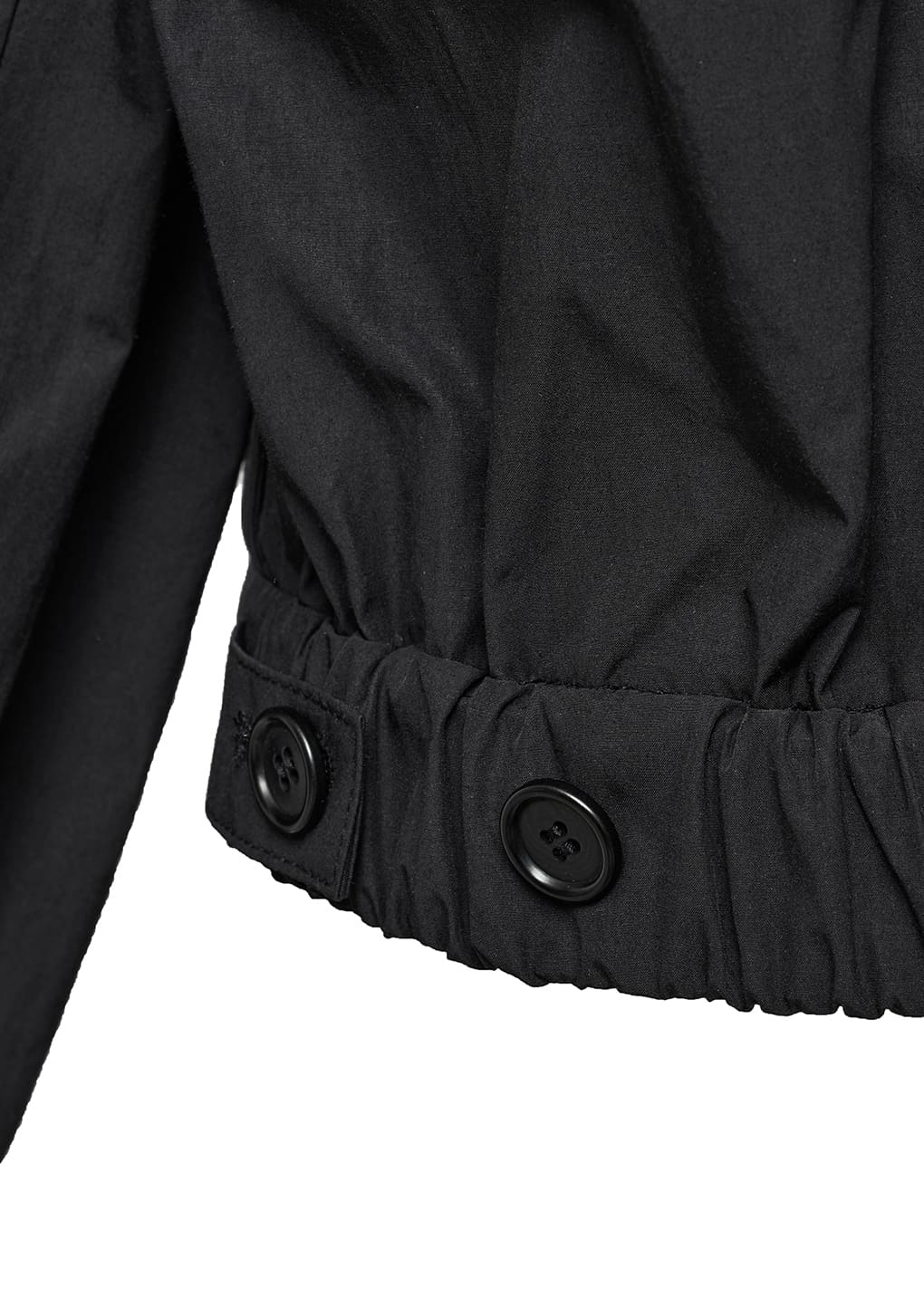 cropped zip-up jumper, black