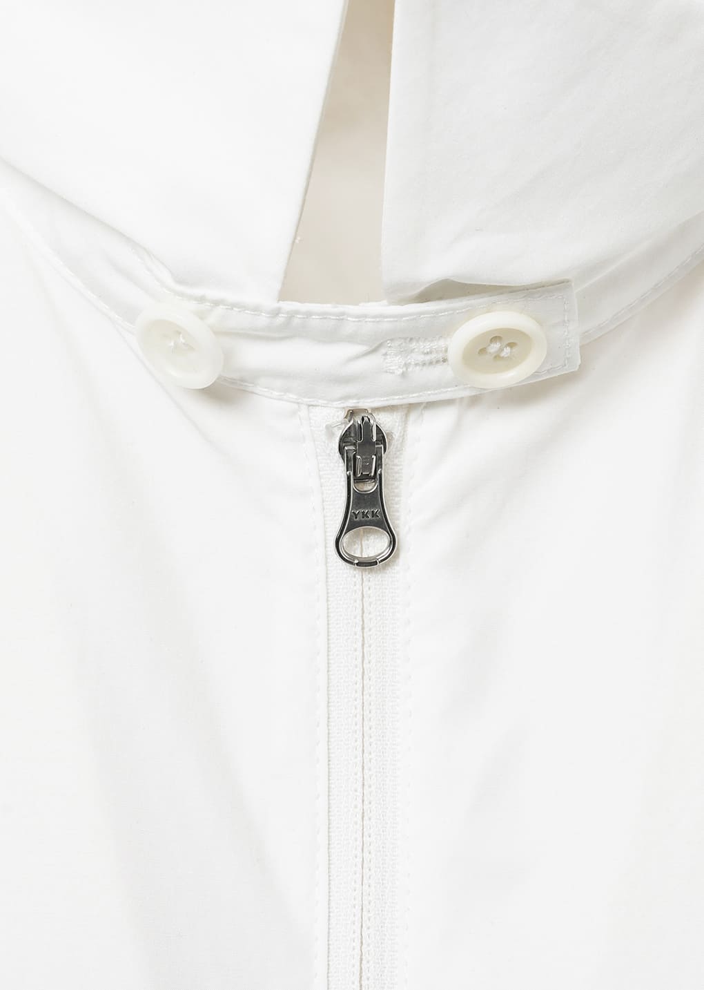 cropped zip-up jumper, white