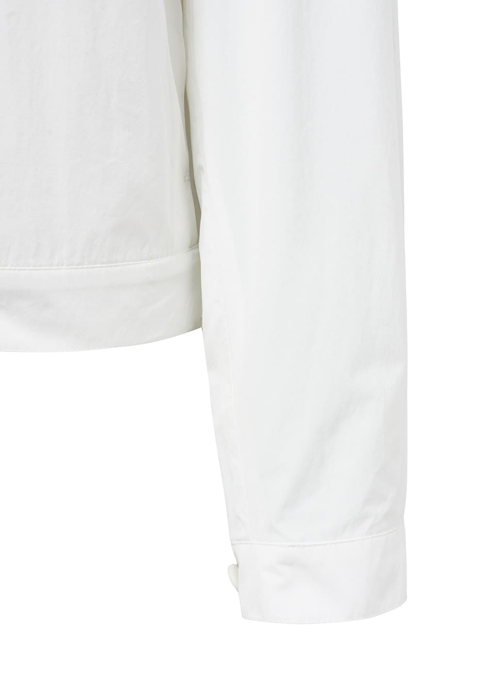 cropped zip-up jumper, white
