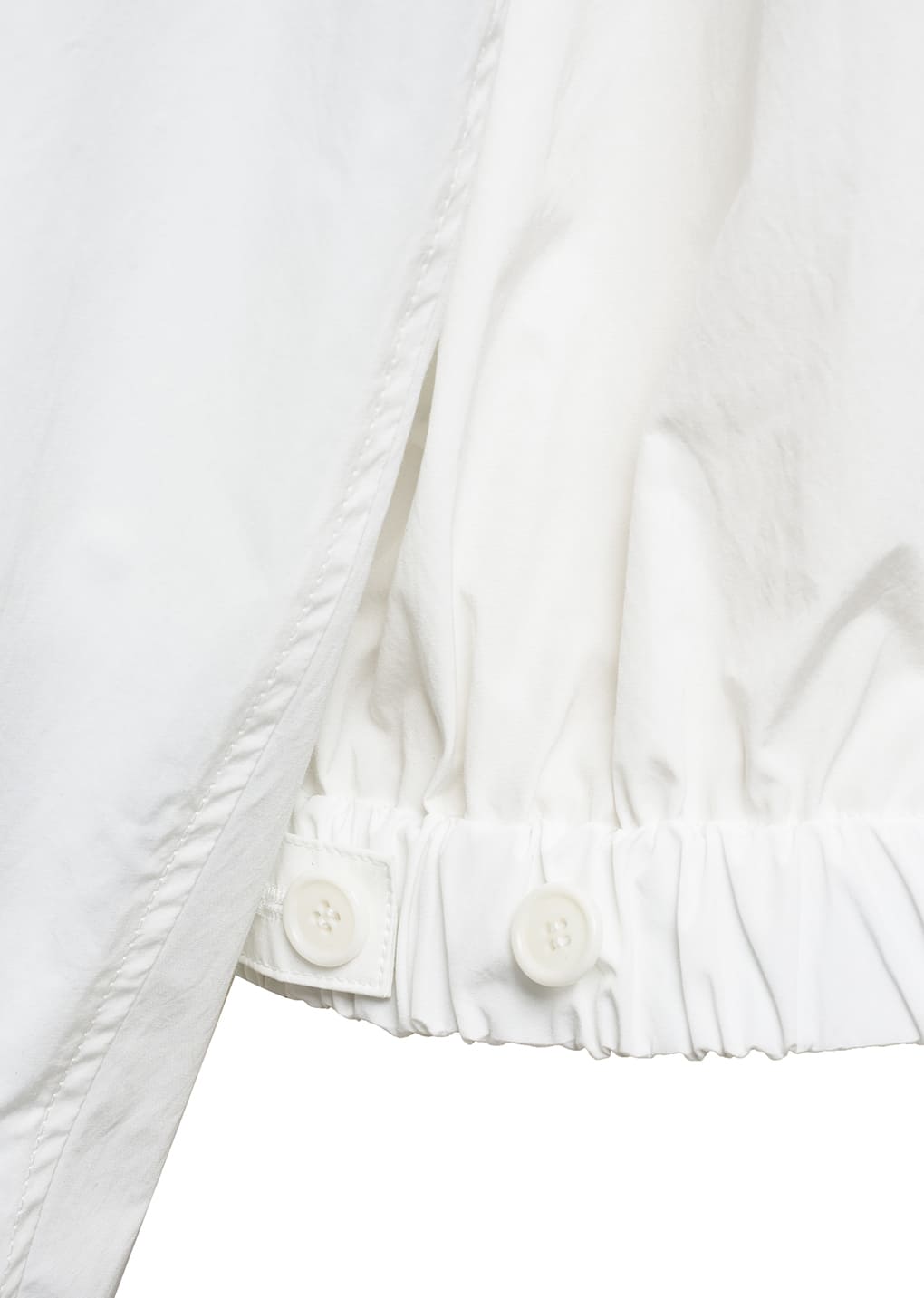 cropped zip-up jumper, white