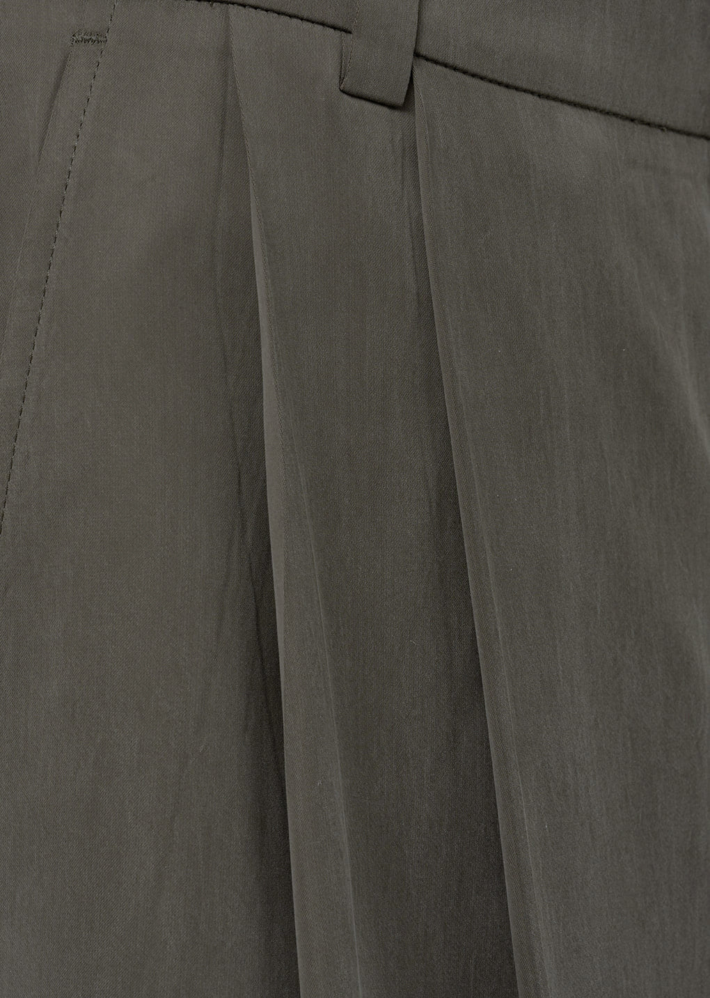 cupro two tuck pants, brown