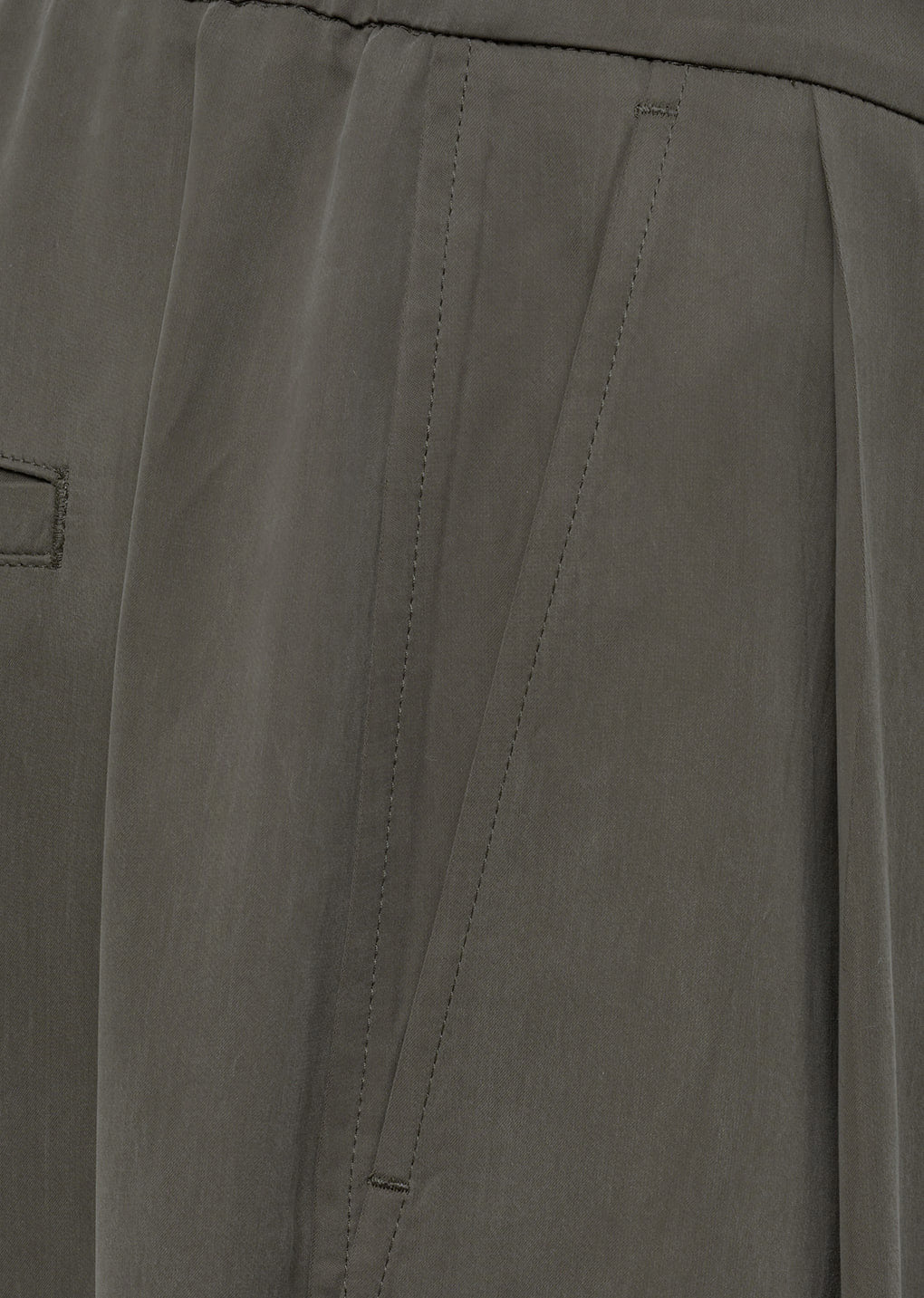 cupro two tuck pants, brown