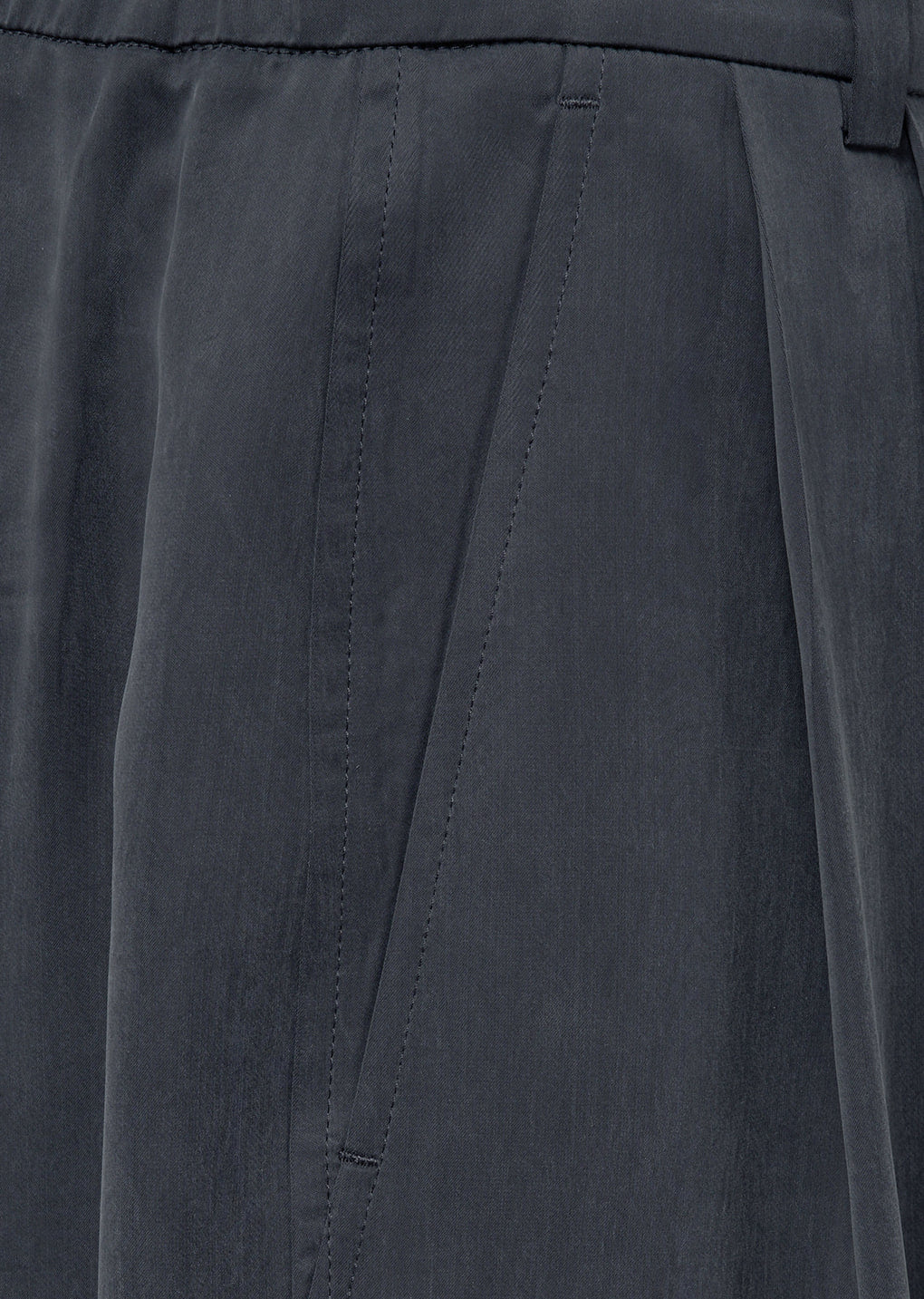 cupro two tuck pants, charcoal
