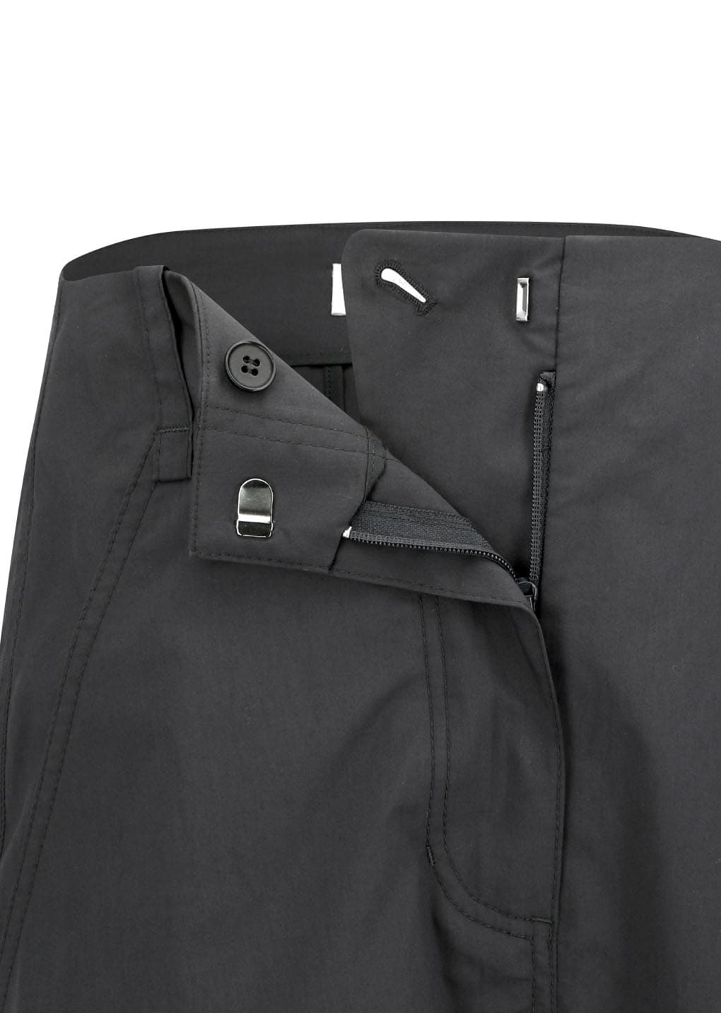 curved pants, charcoal