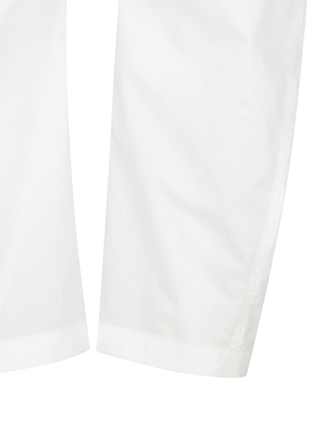 curved pants, white