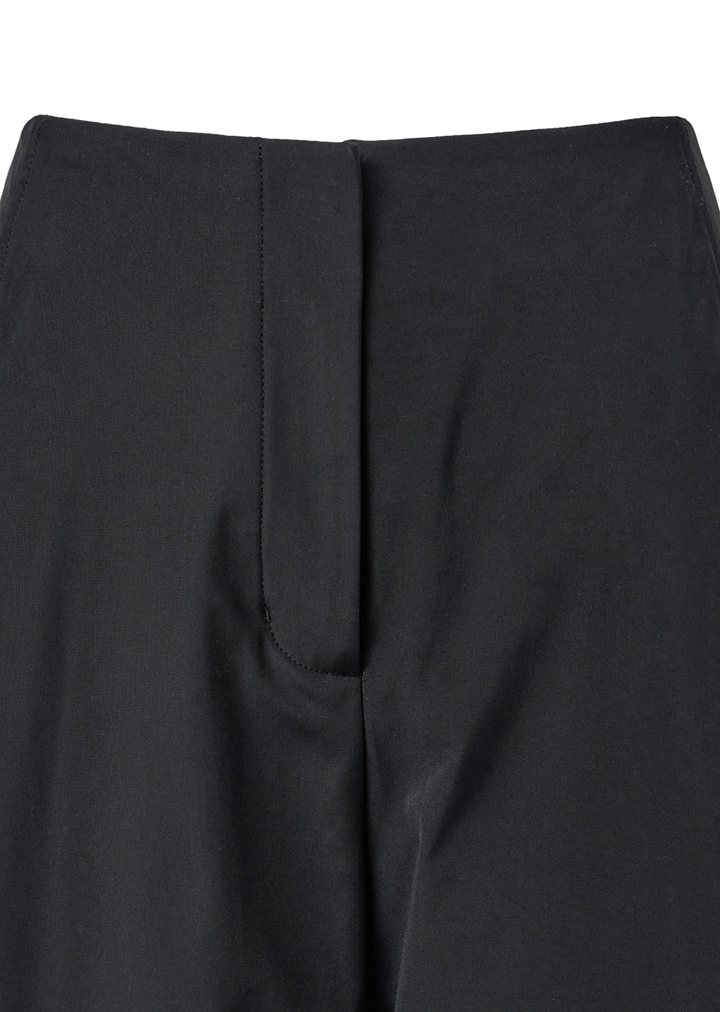 curved silhouette pants, black
