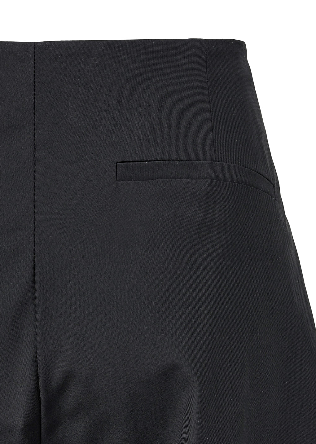 curved silhouette pants, black