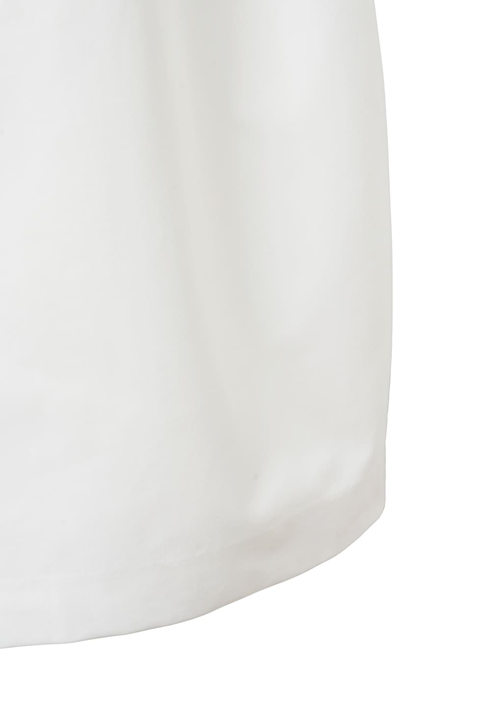 curved silhouette skirt, white