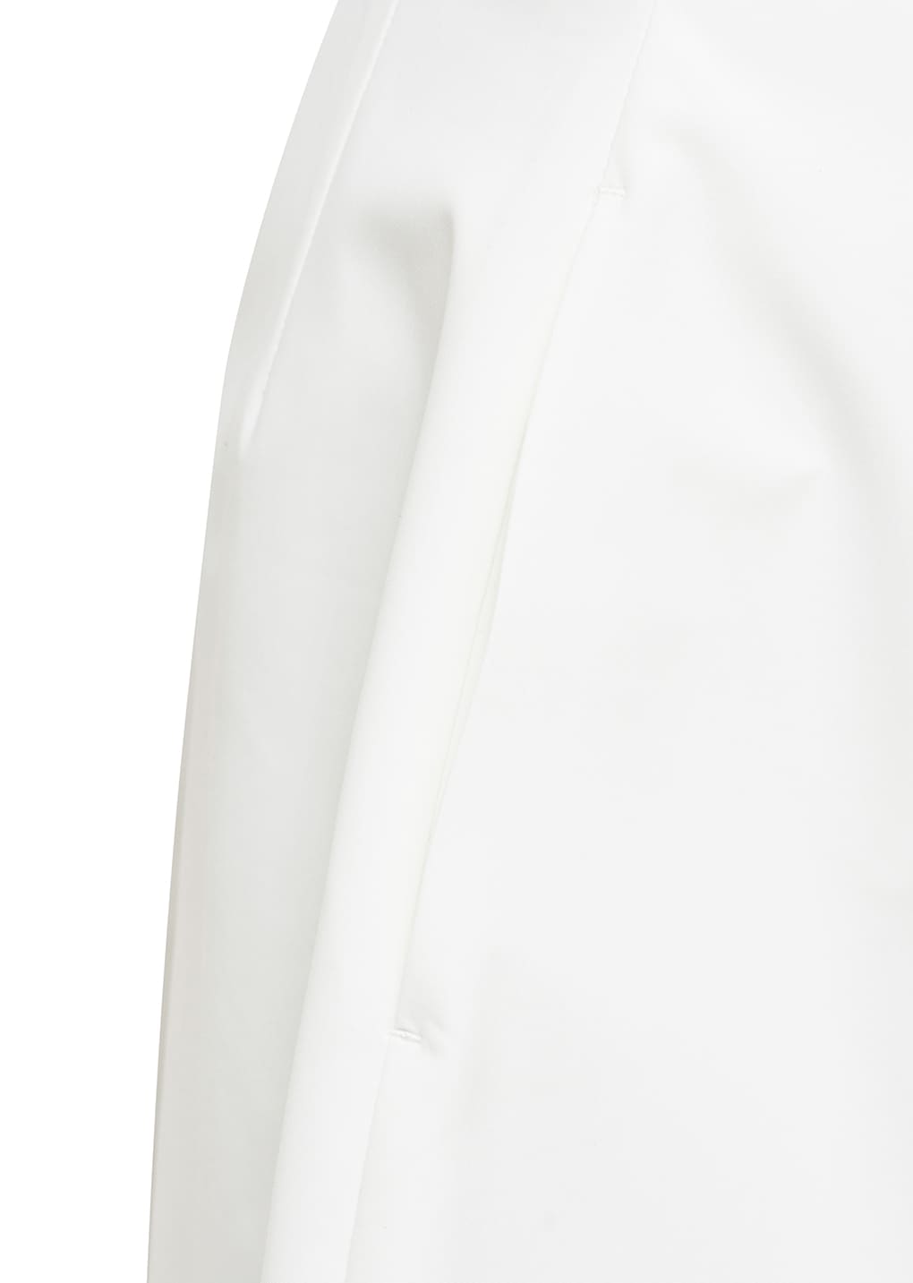 curved silhouette skirt, white