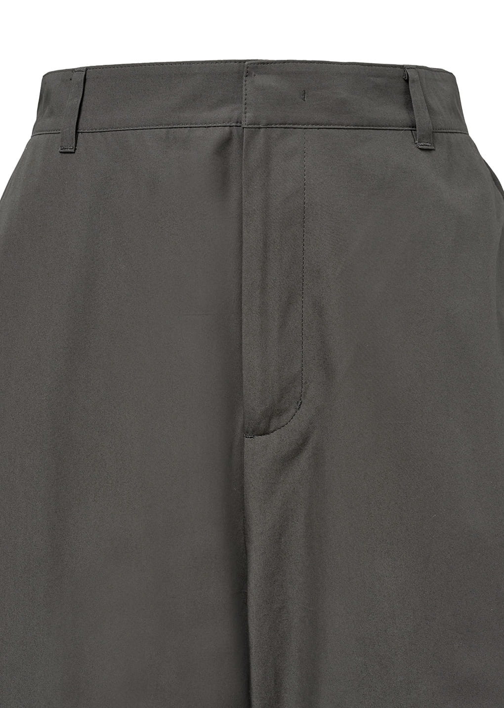curved zip pants, brown