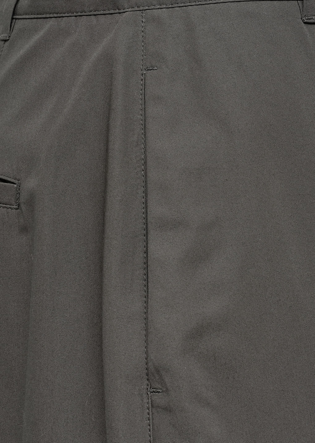 curved zip pants, brown