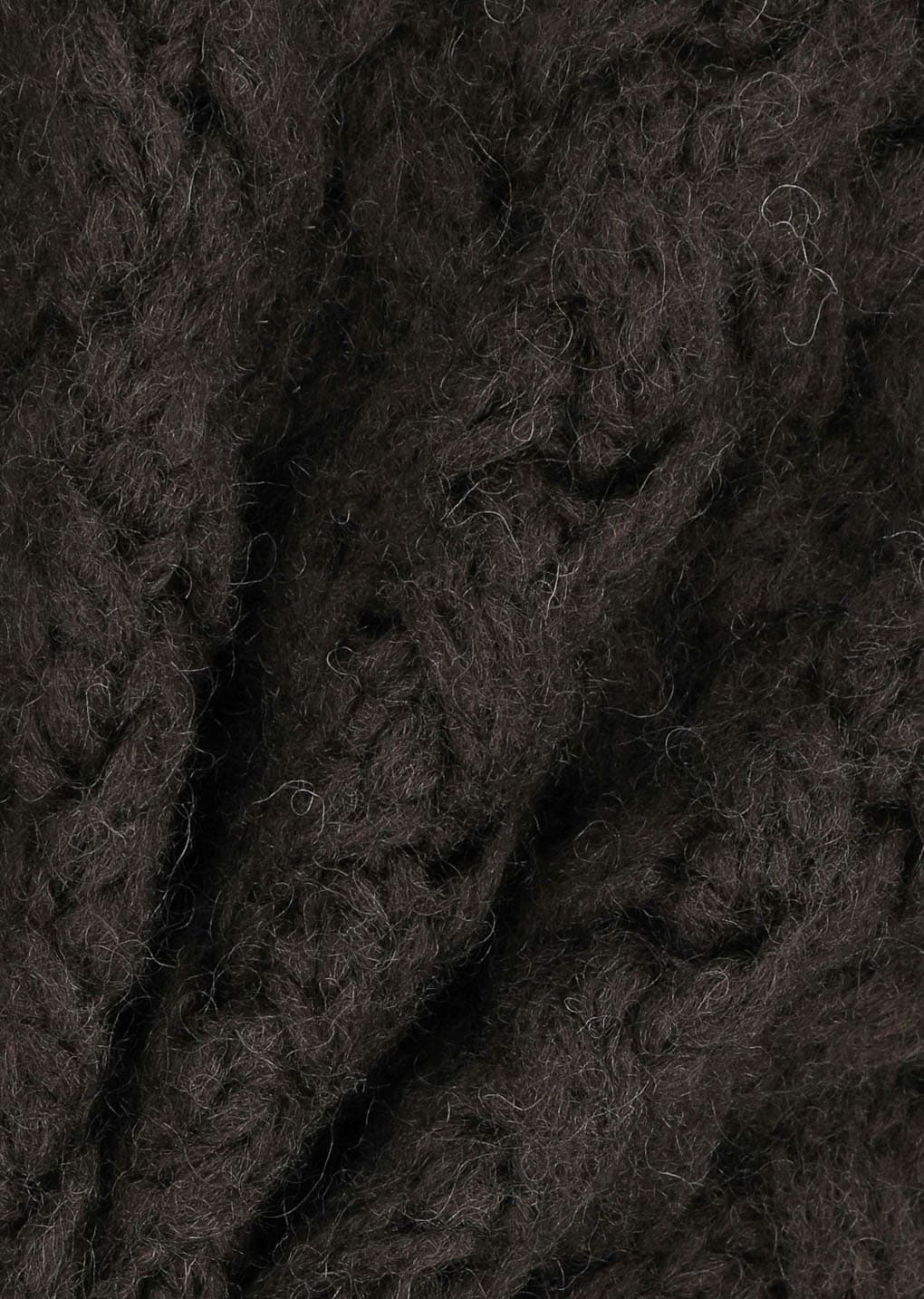 diagonal cable pullover, brown