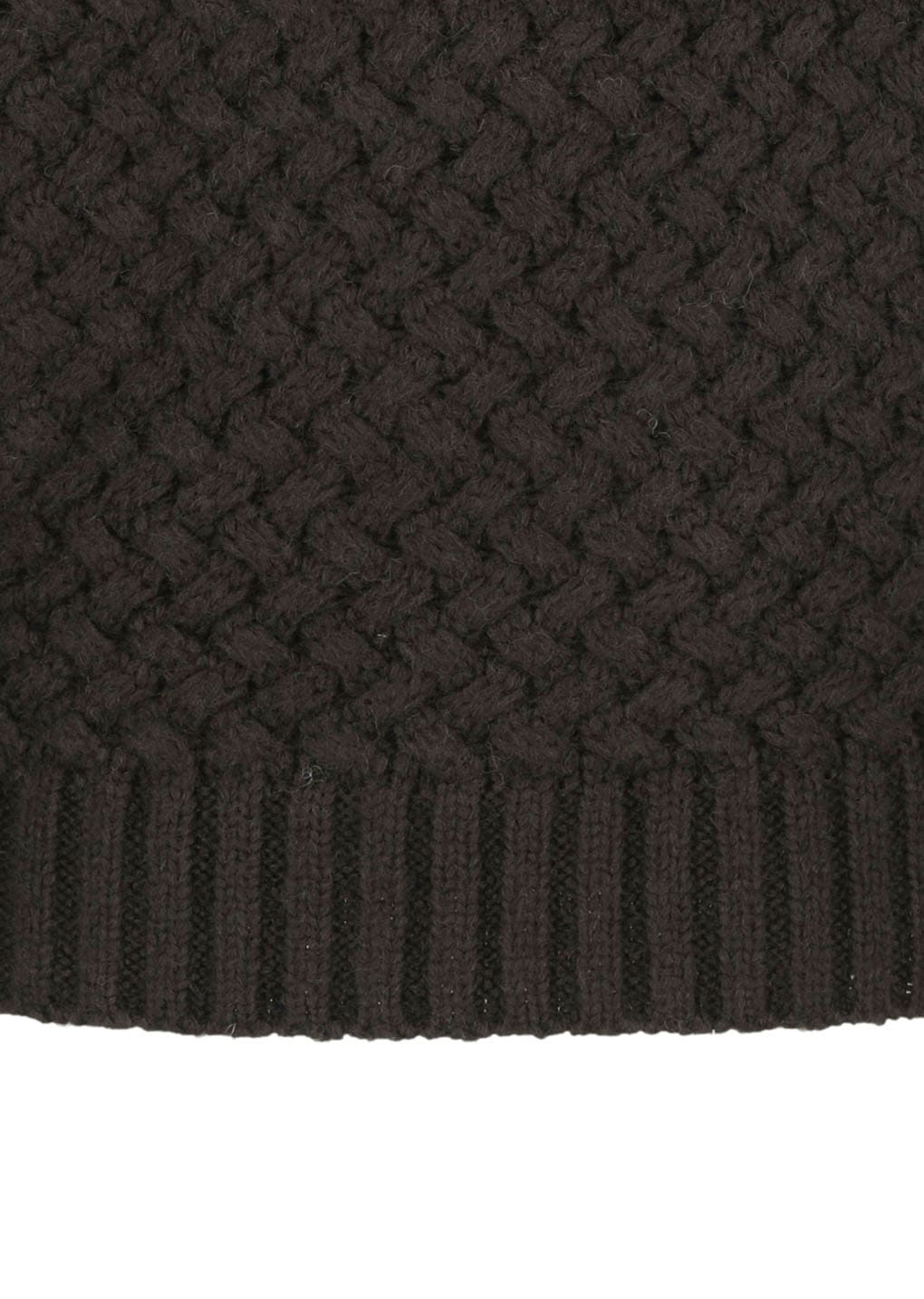 diagonal cable pullover, brown