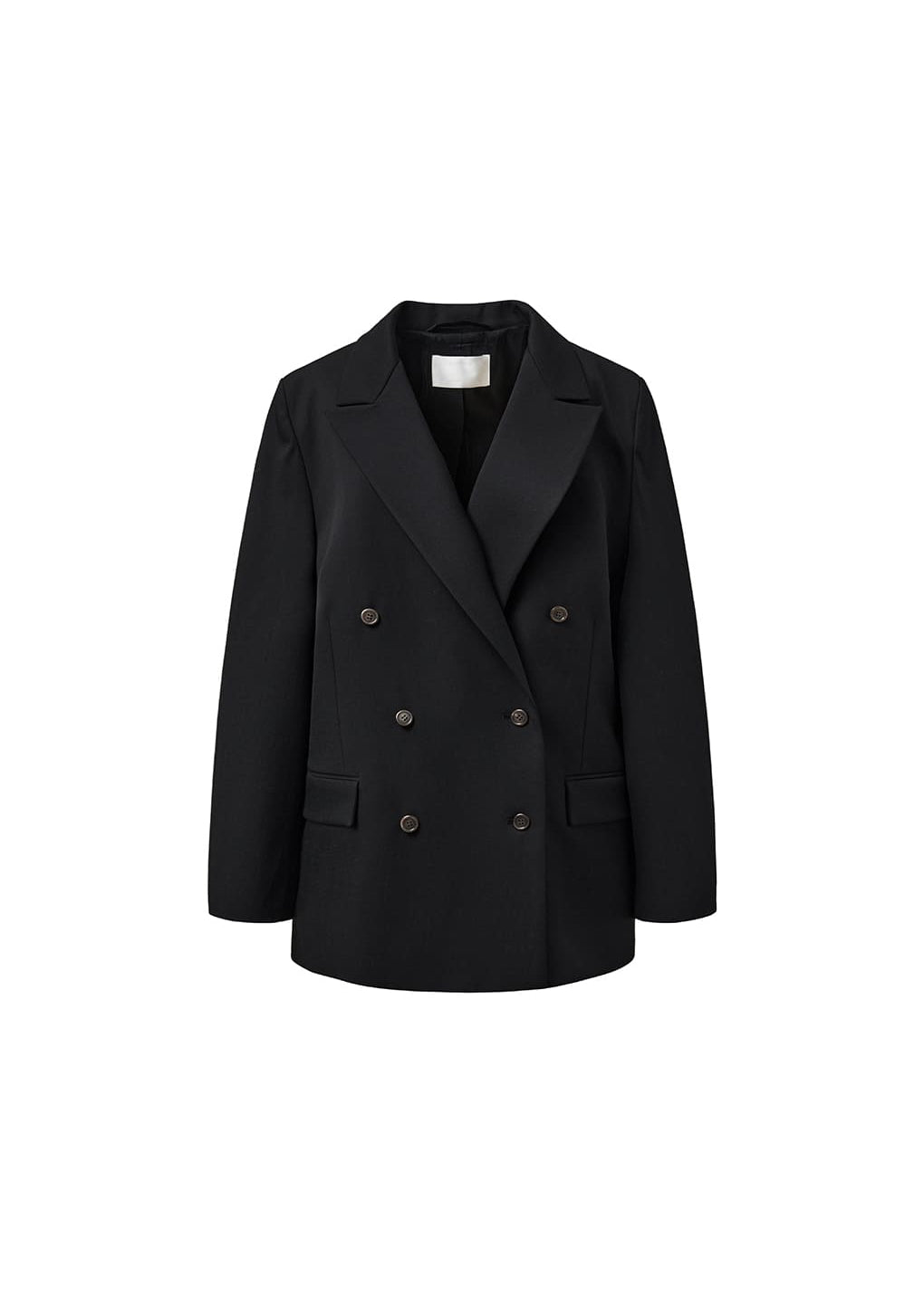 double breasted wool jacket, black