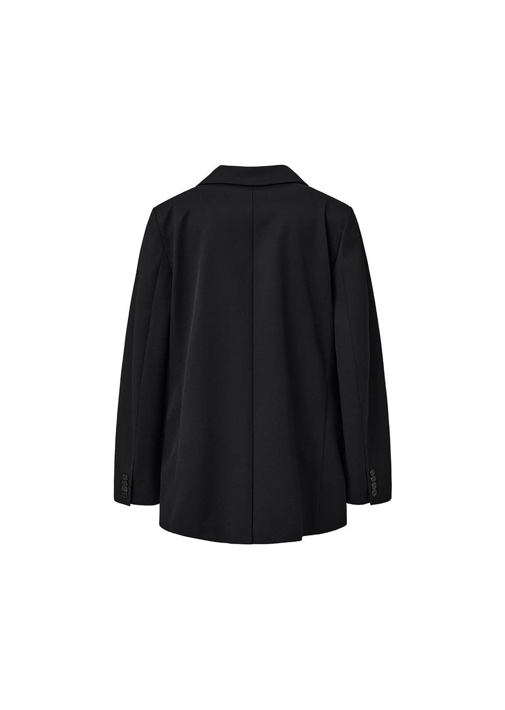 double breasted wool jacket, black
