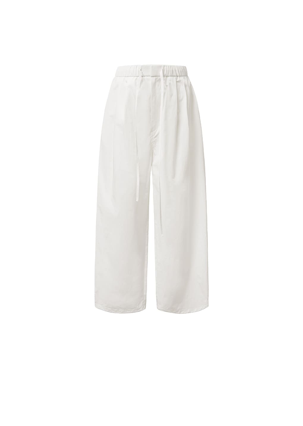 drawstring pants, white