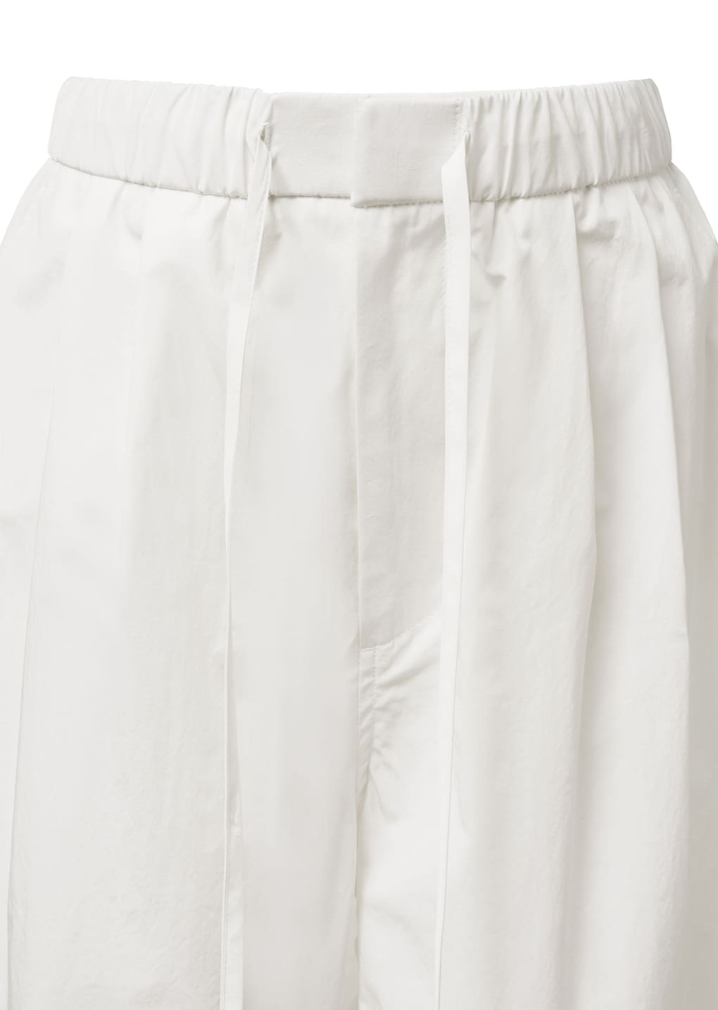 drawstring pants, white