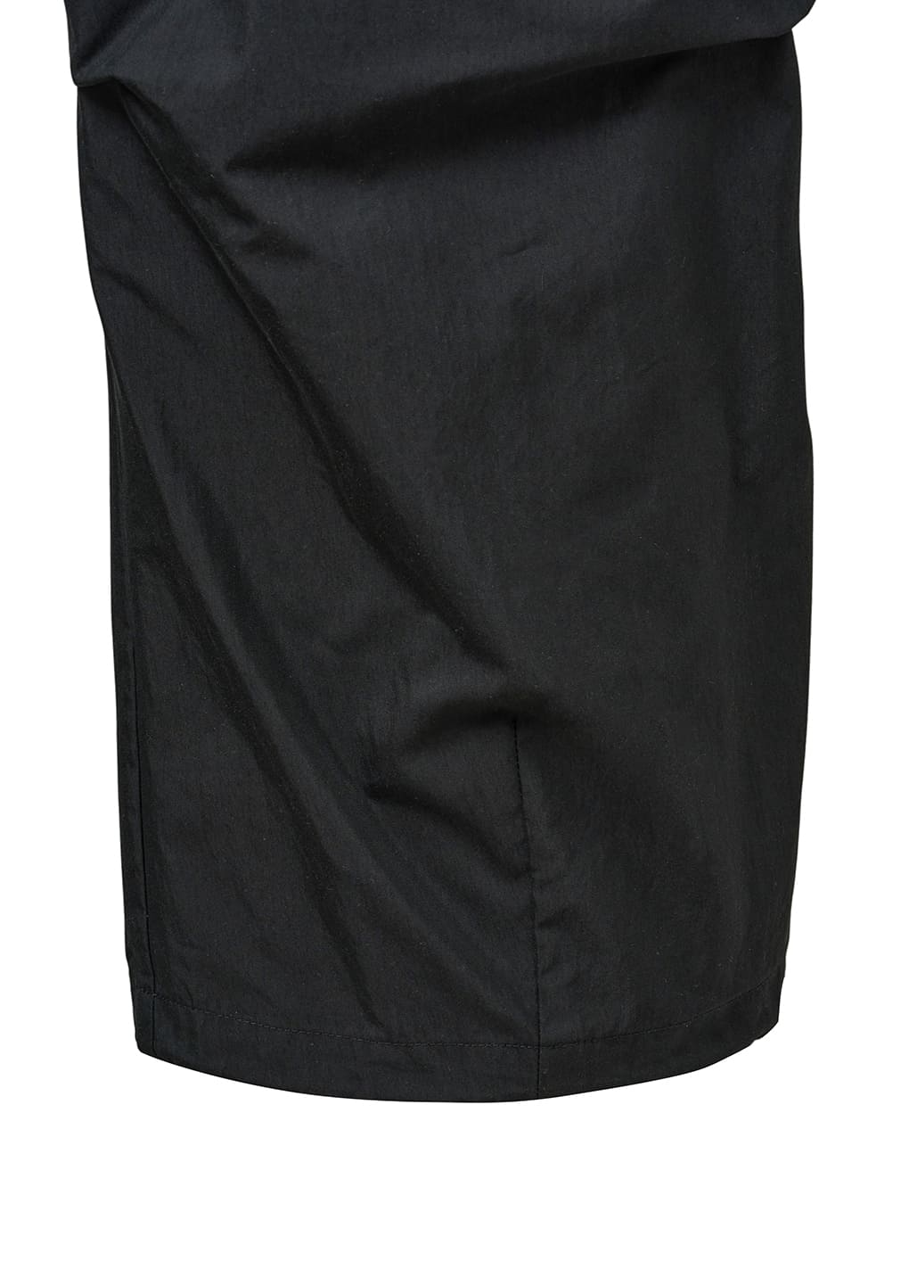 drawstring wide fatigue pants, black
