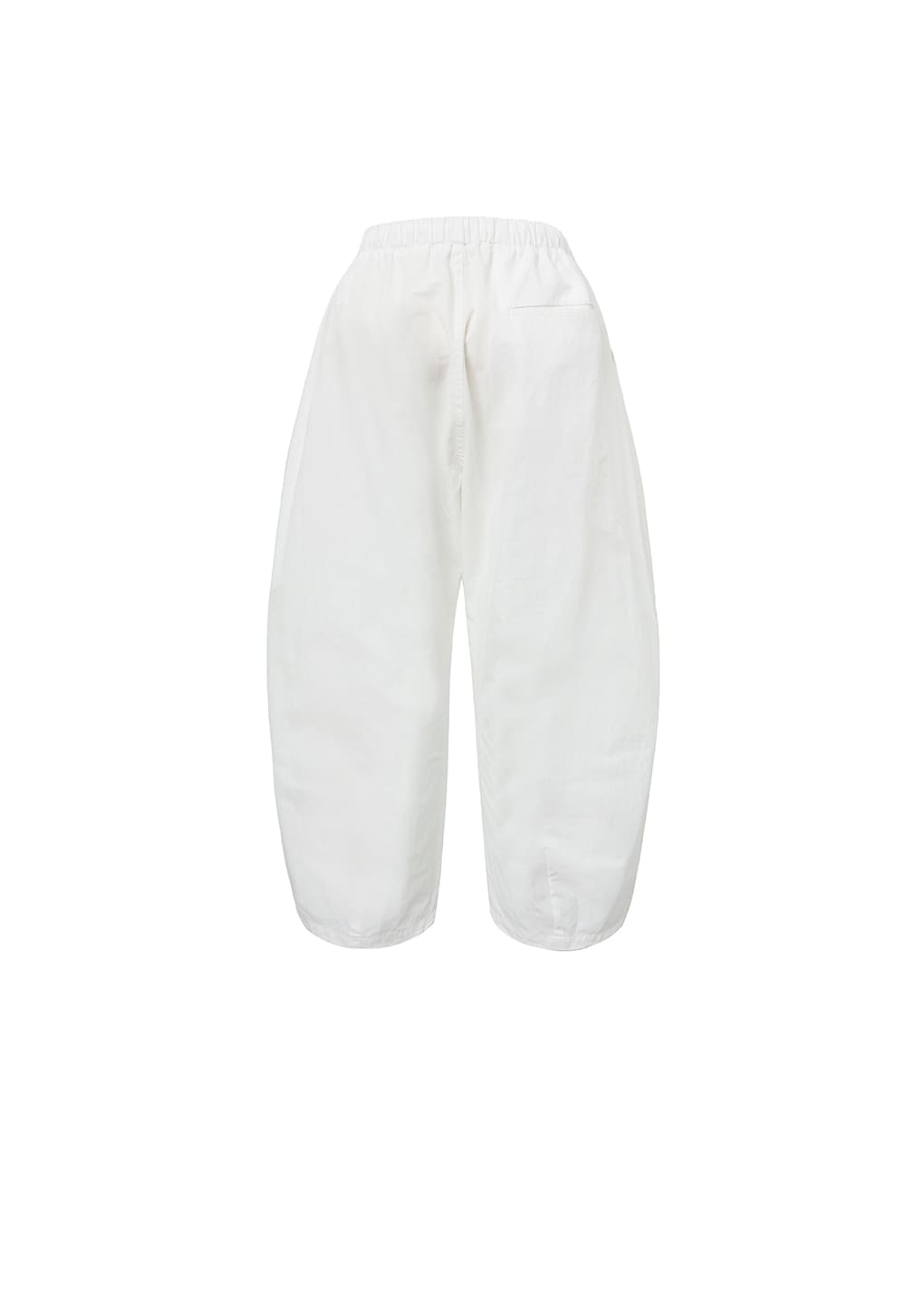 drawstring wide fatigue pants, white