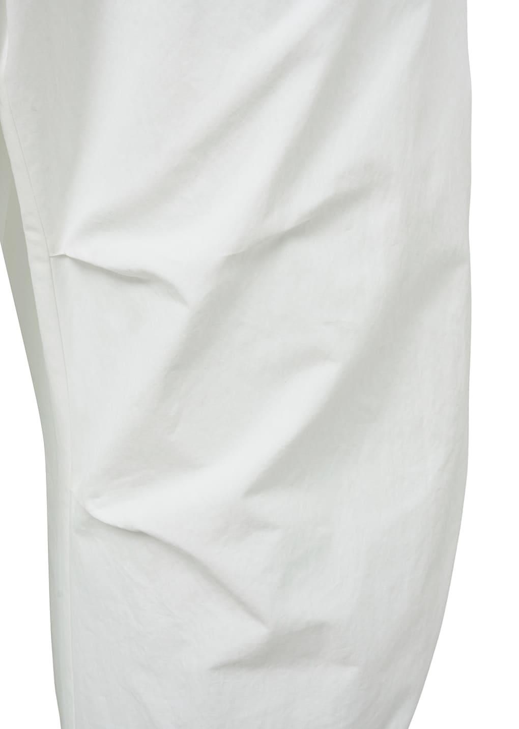 drawstring wide fatigue pants, white