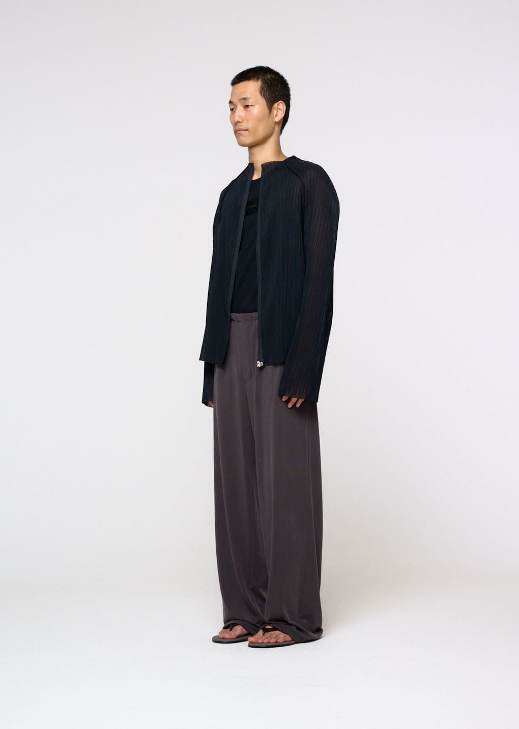 easy banding pants, charcoal