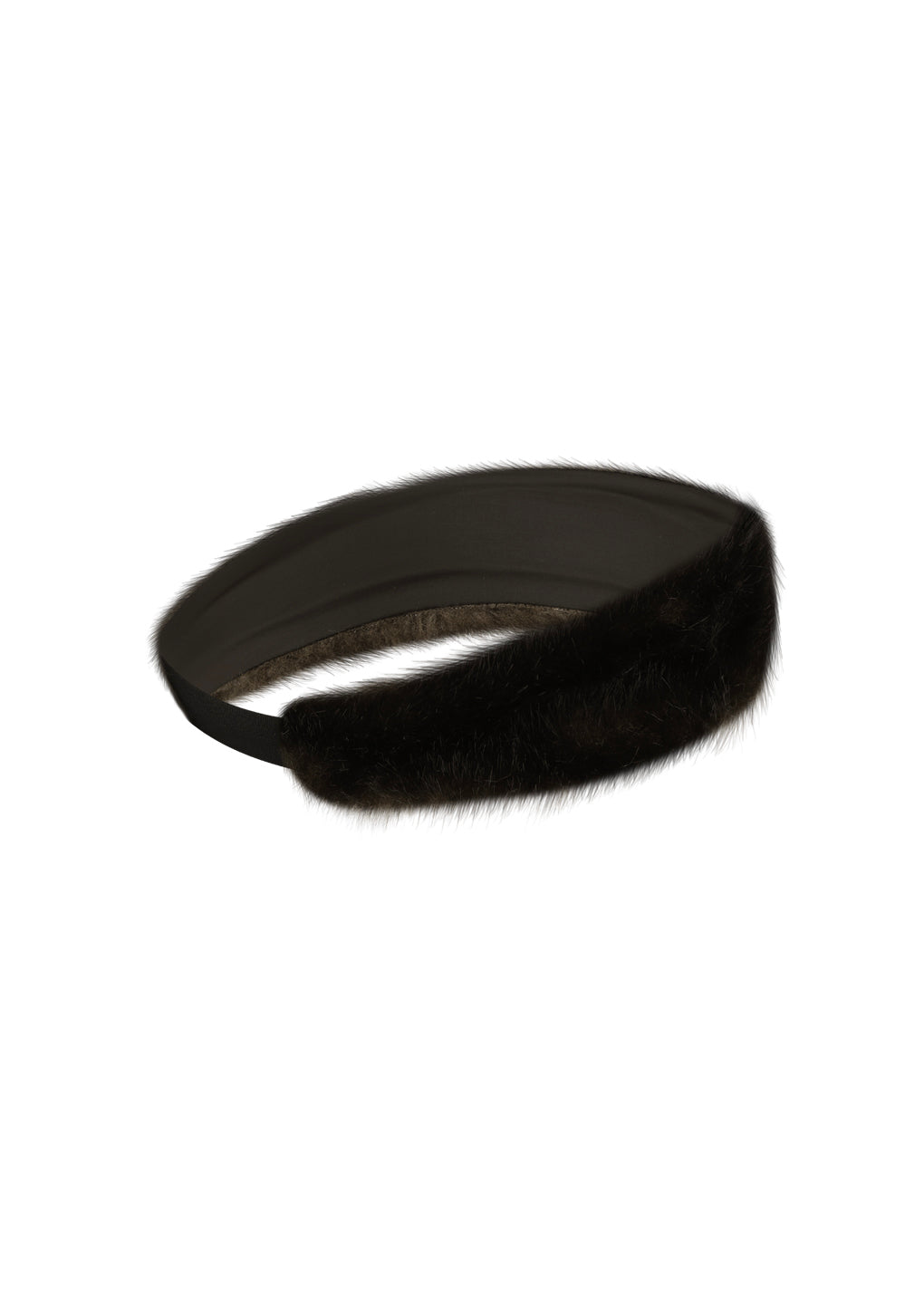 fur hairband, dark brown