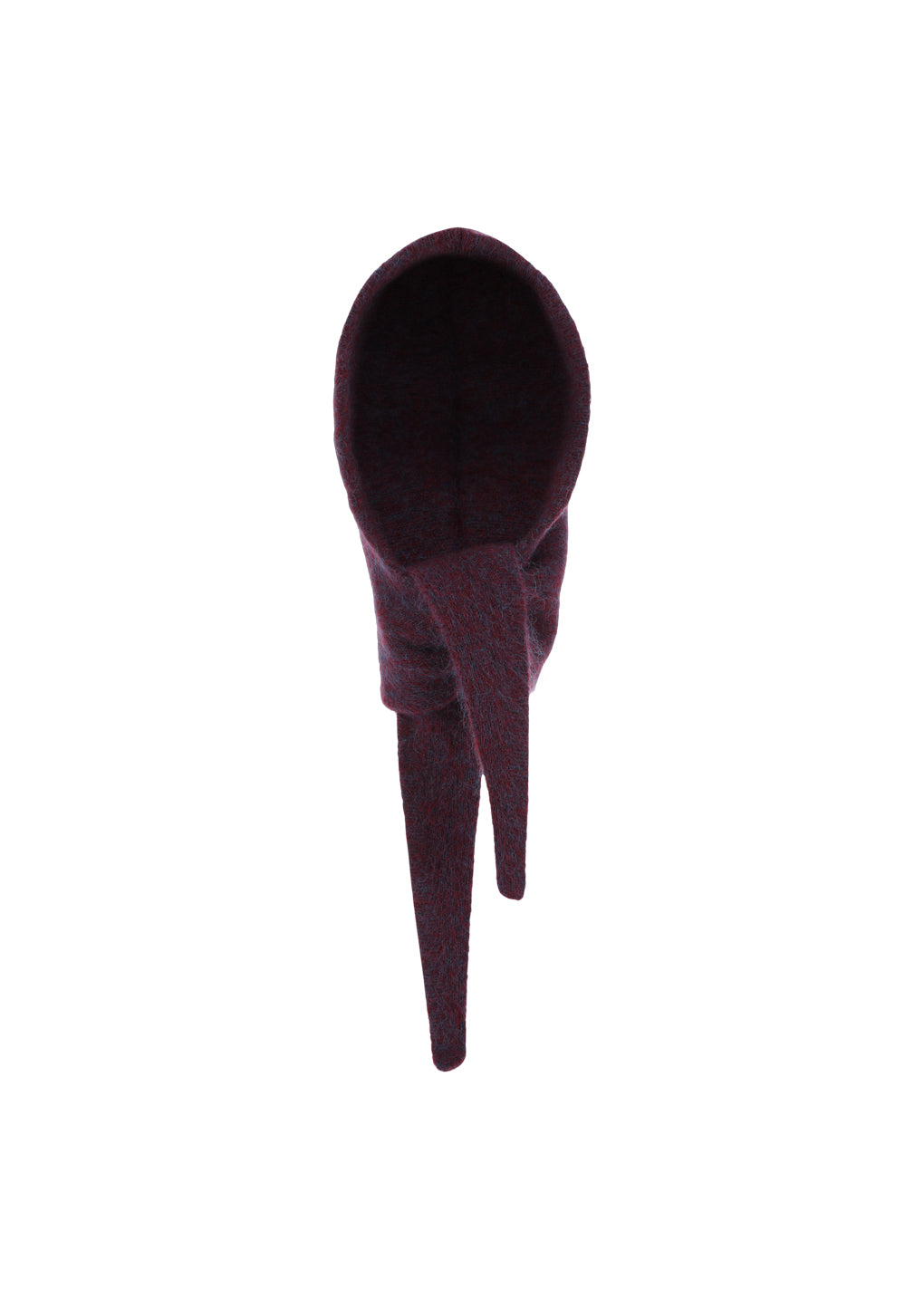 hairy balaclava scarf, burgundy