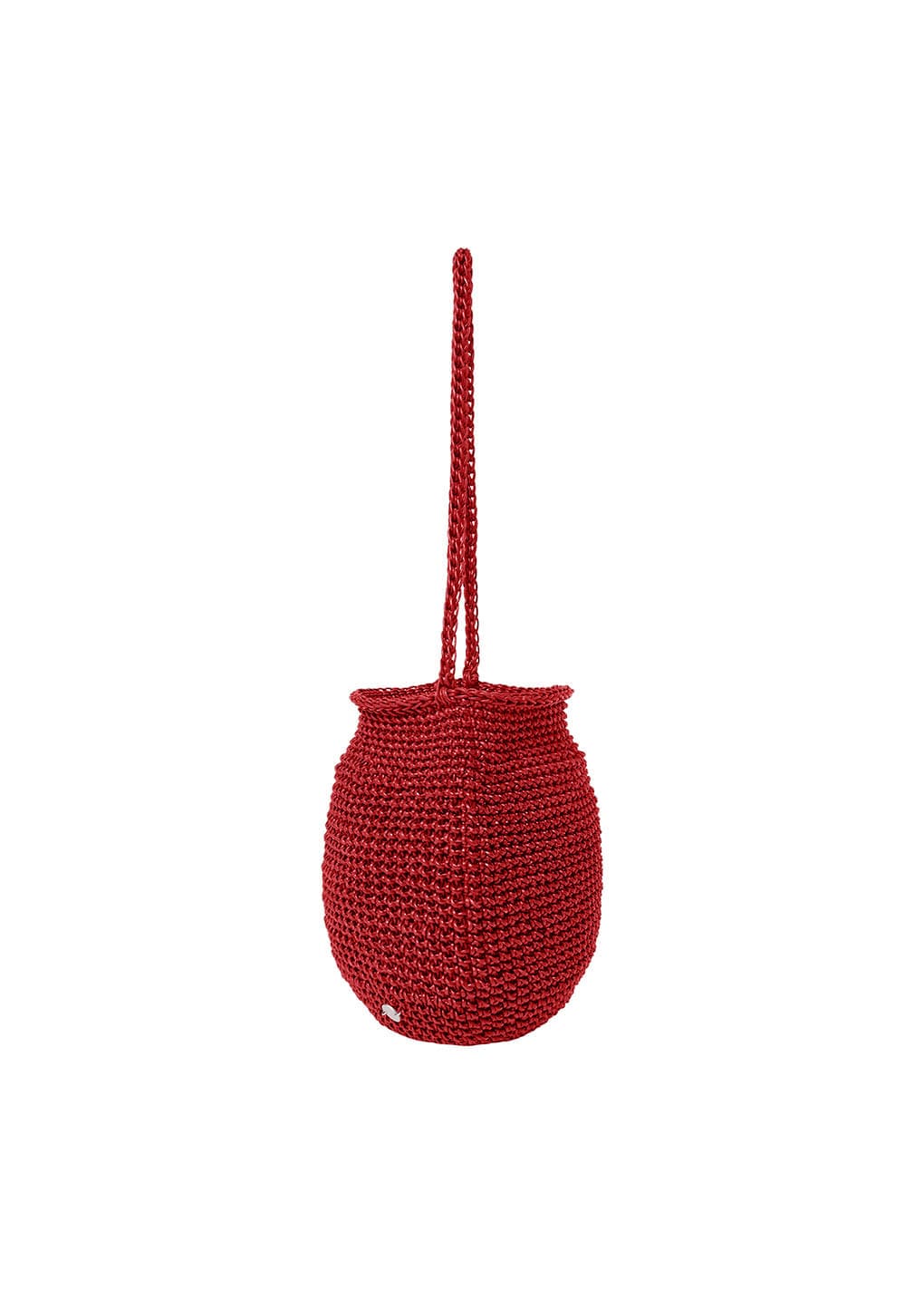 handmade leather net bag, red