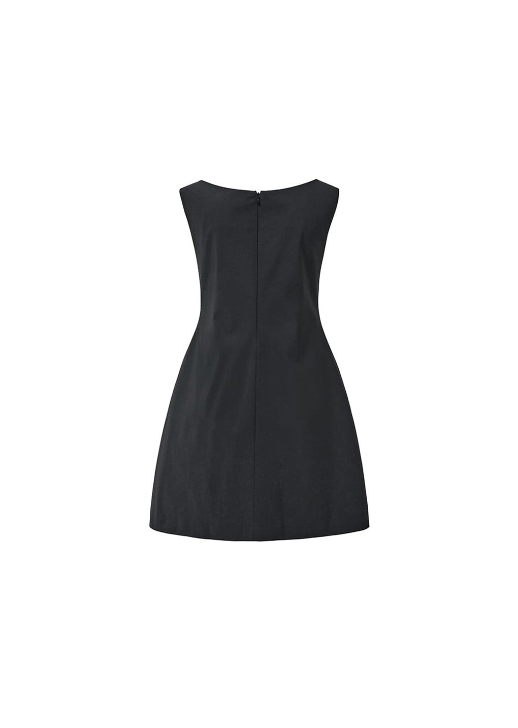 hourglass mini dress, black