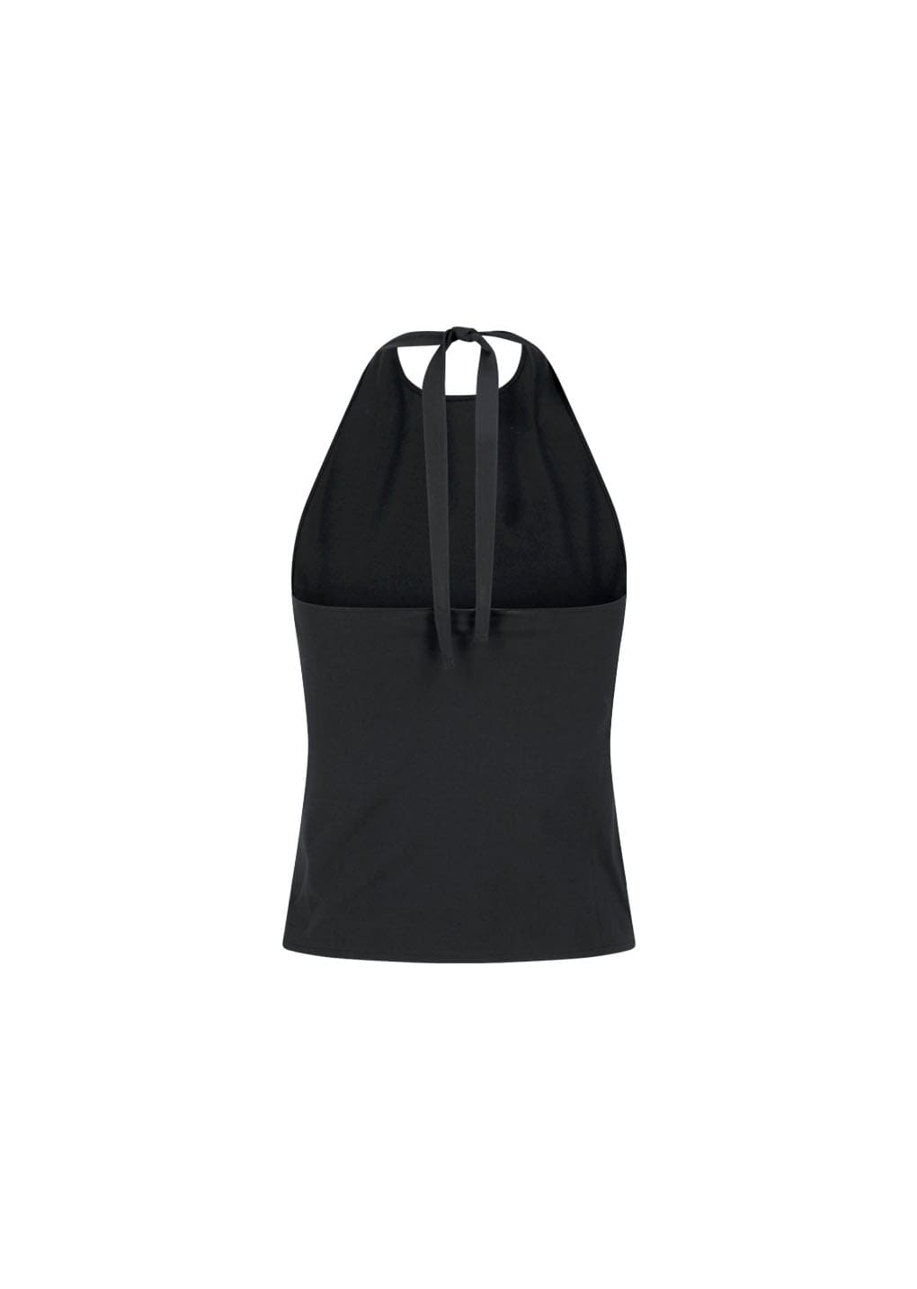jersey halter neck top, charcoal