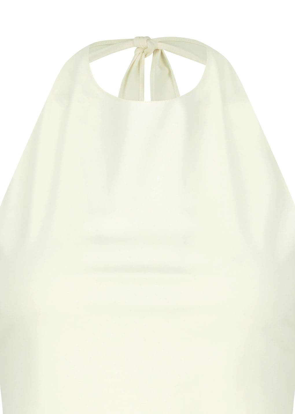 jersey halter neck top, ivory