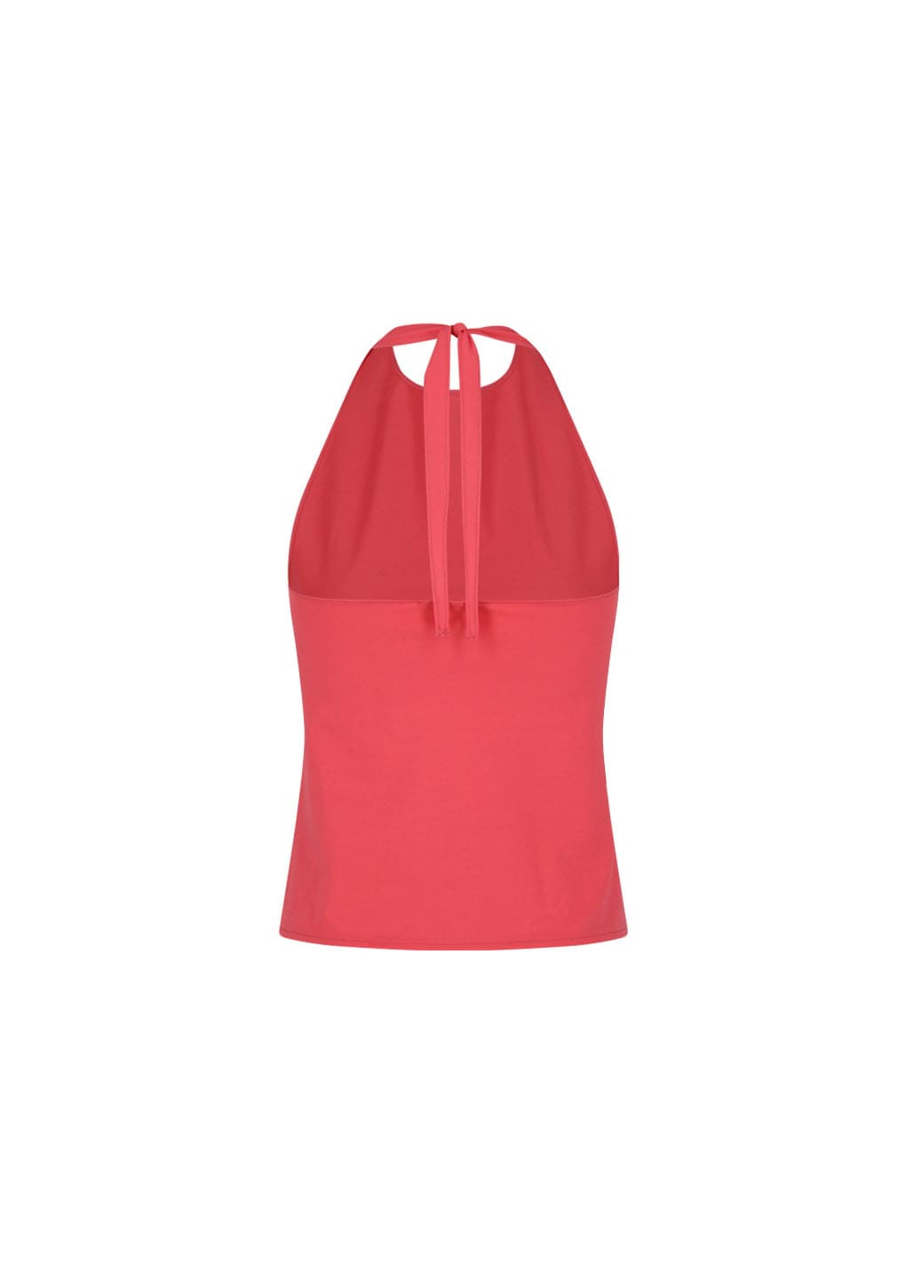 jersey halter neck top, red