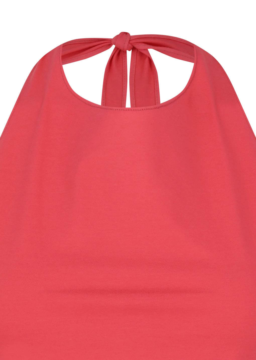 jersey halter neck top, red