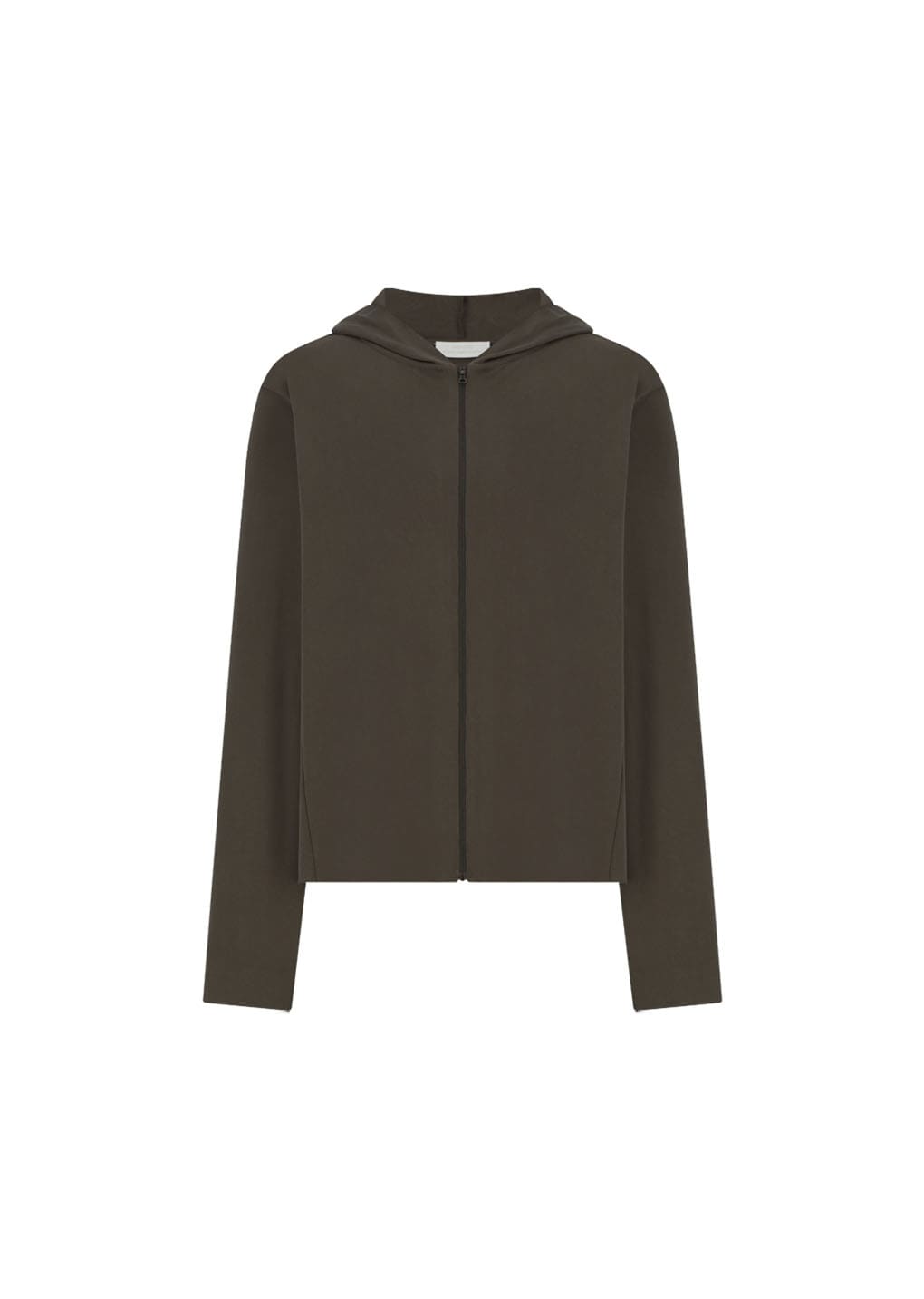jersey hooded jumper, brown