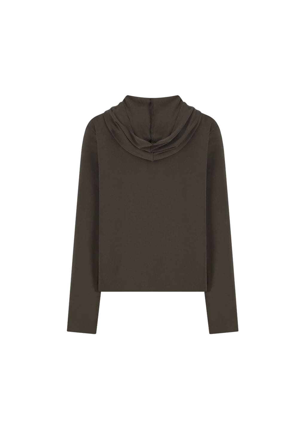 jersey hooded jumper, brown