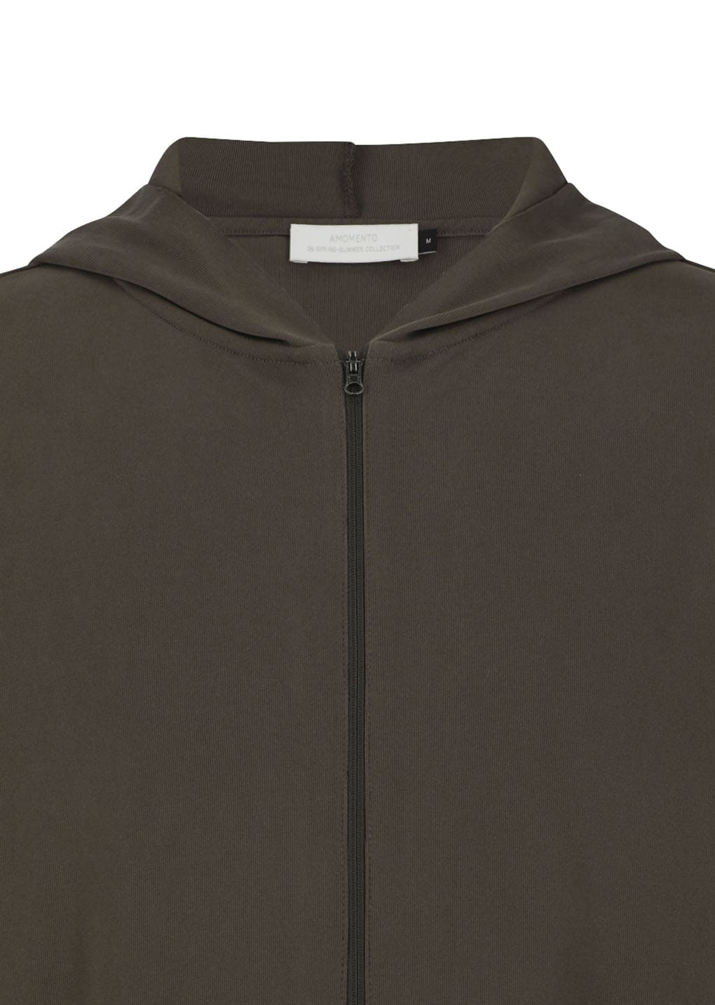 jersey hooded jumper, brown