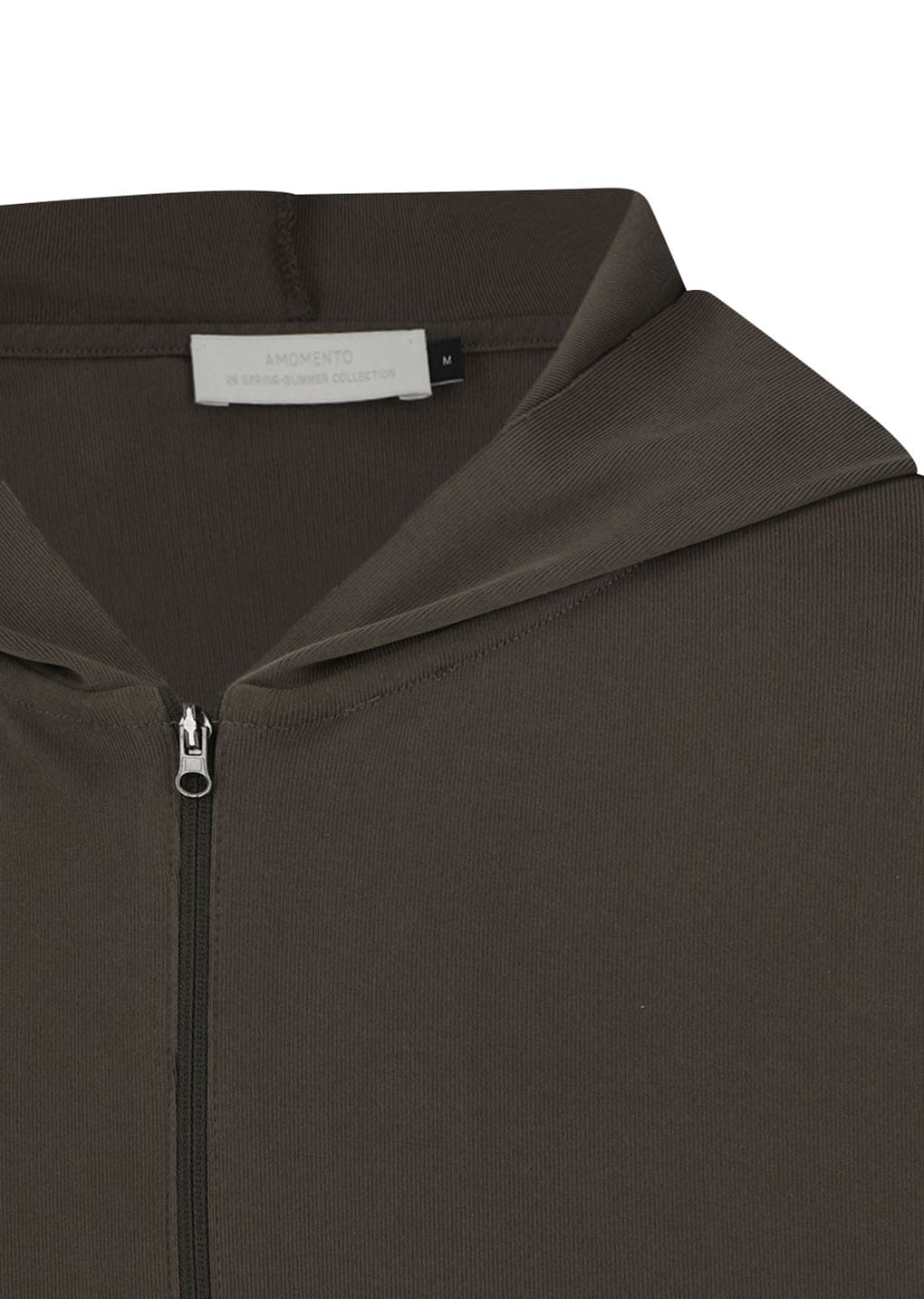 jersey hooded jumper, brown