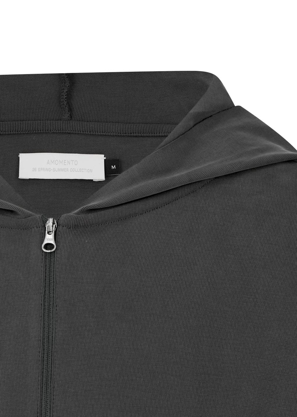 jersey hooded jumper, charcoal