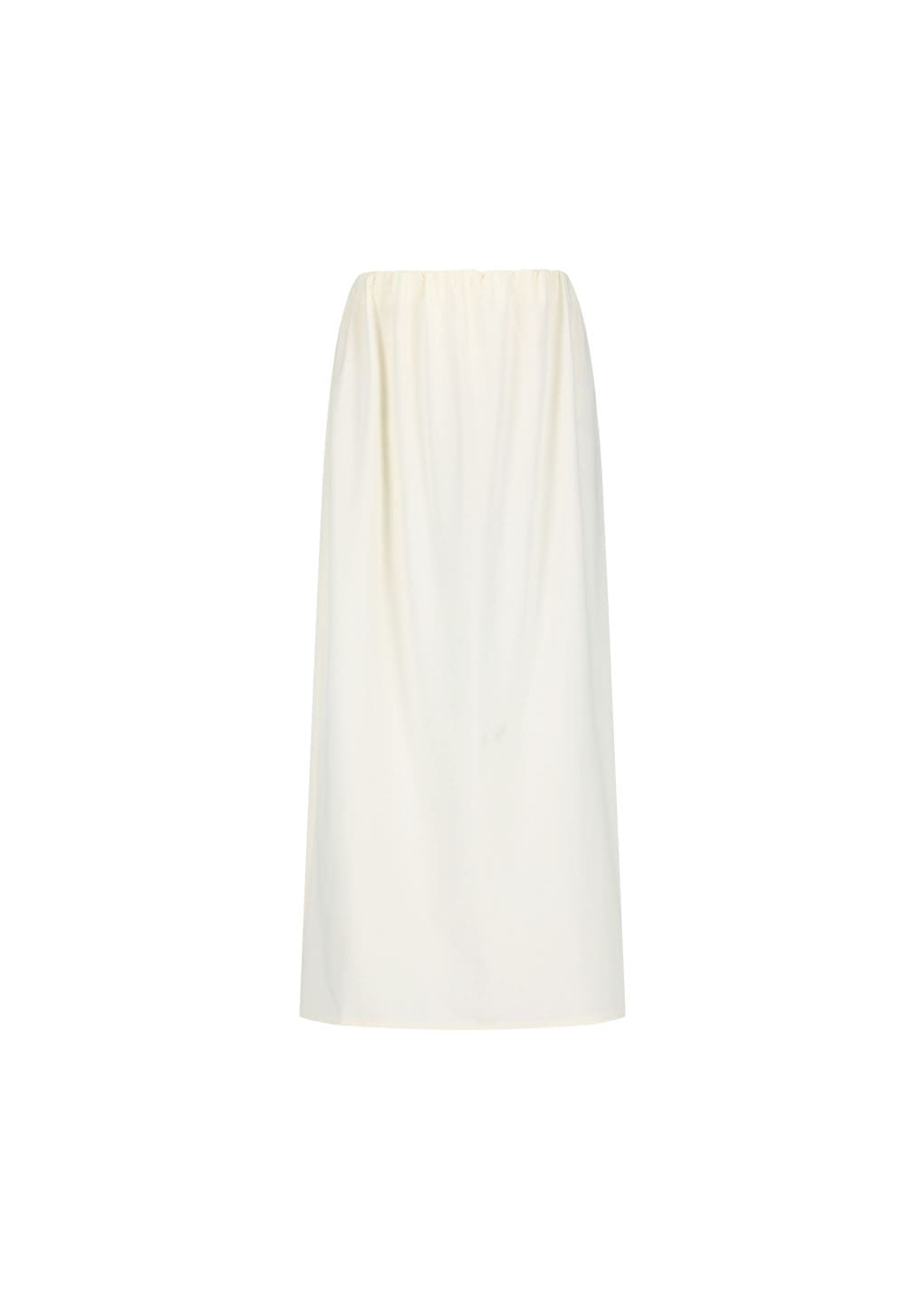 jersey maxi long skirt, ivory