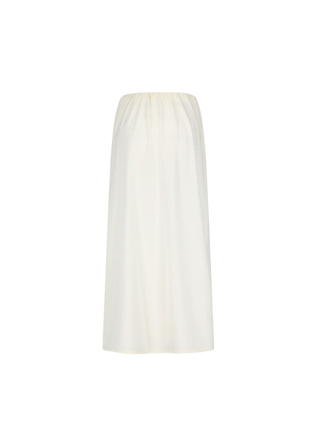 jersey maxi long skirt, ivory