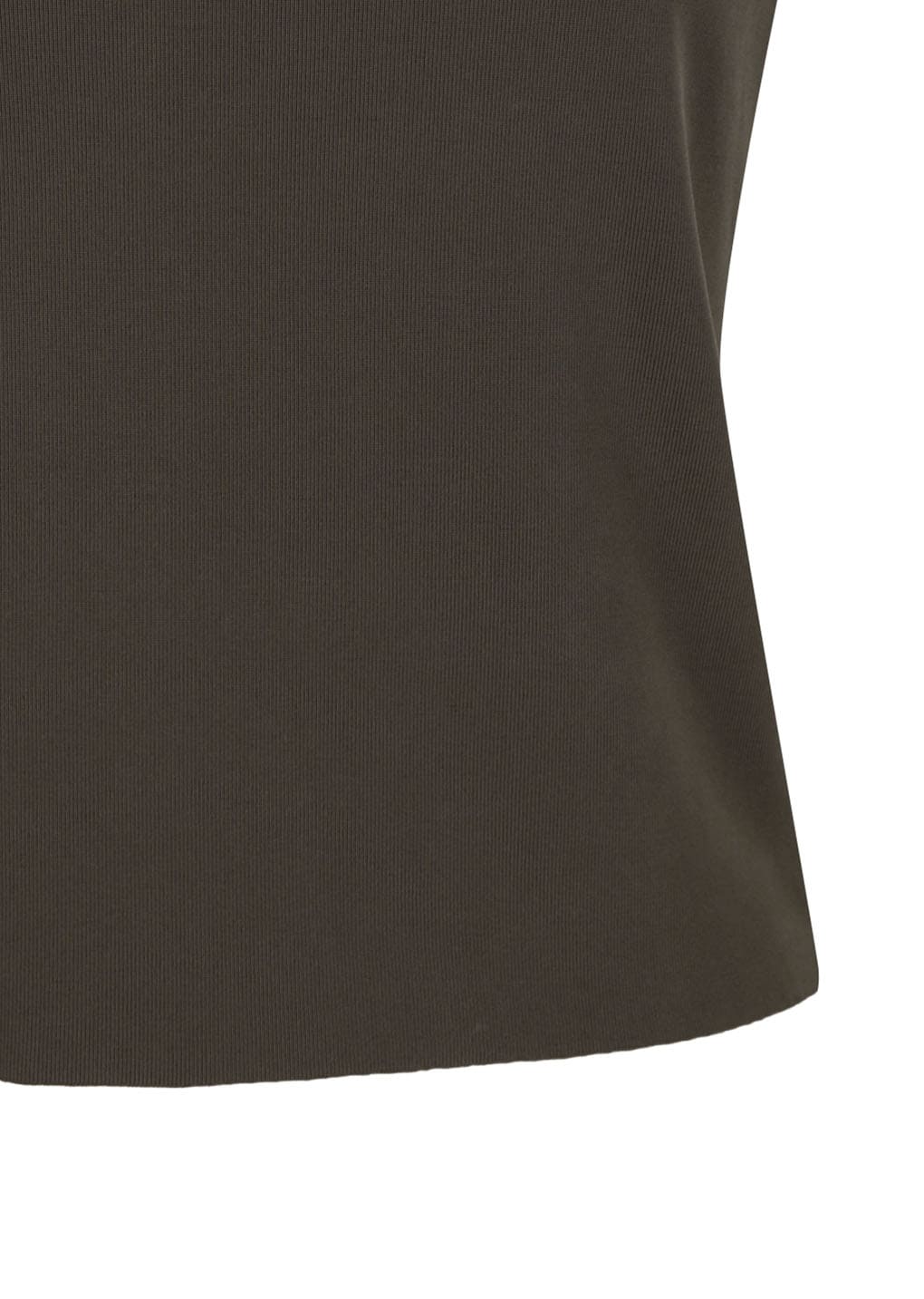 jersey mock neck top, brown