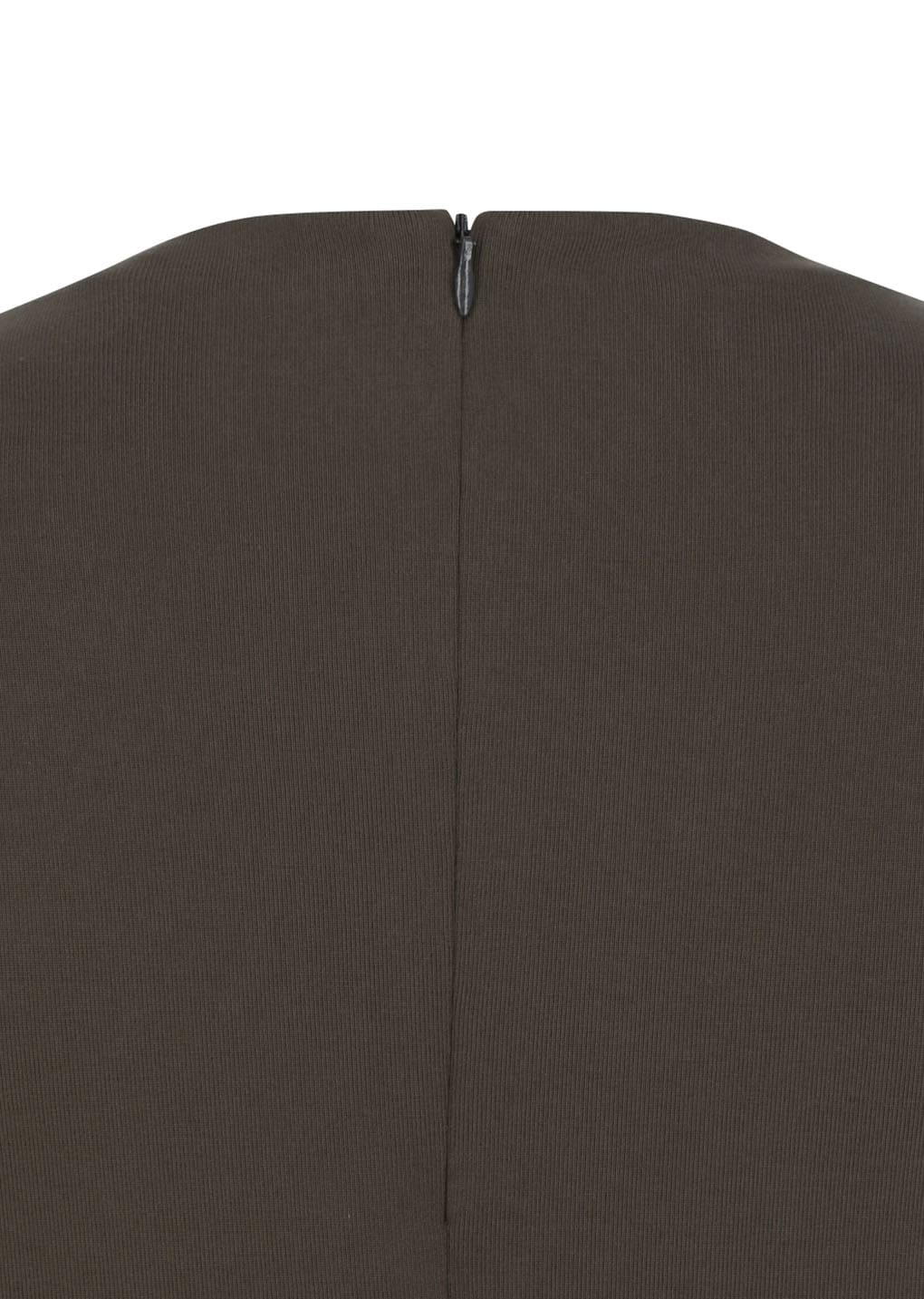 jersey mock neck top, brown