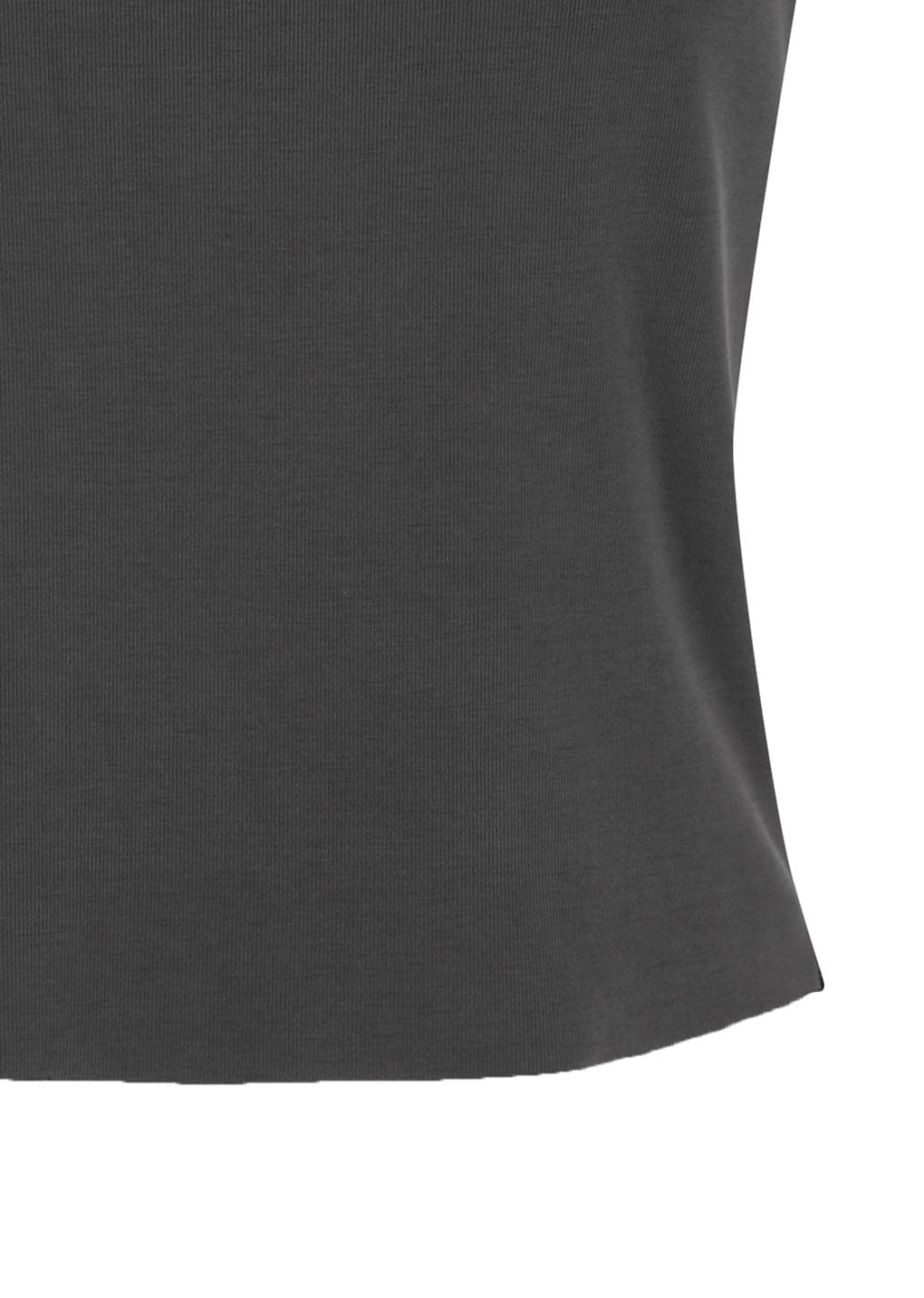 jersey mock neck top, charcoal