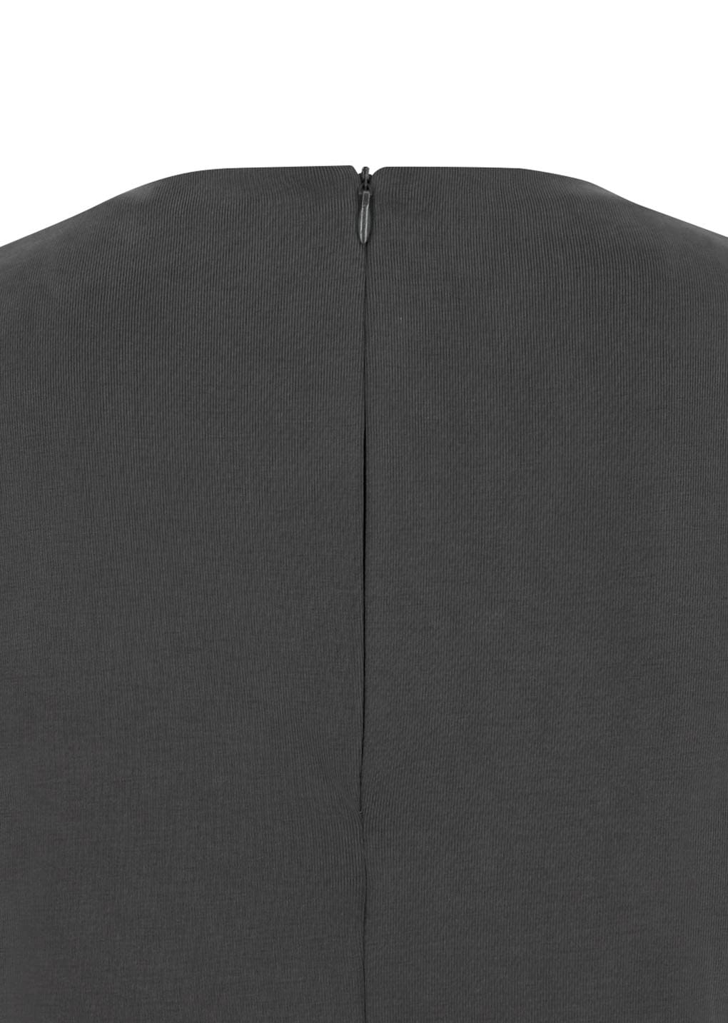 jersey mock neck top, charcoal
