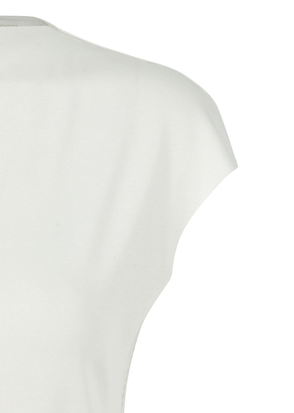 jersey mock neck top, ivory