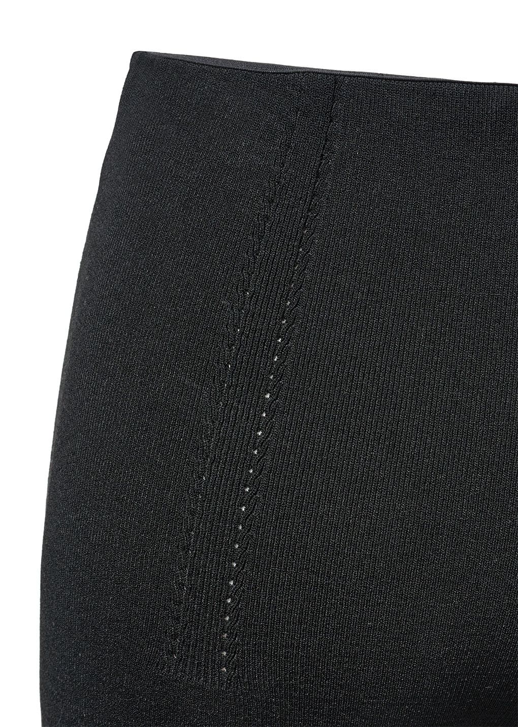 knit capri pants, black